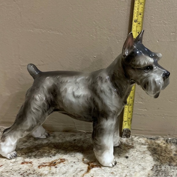 LEFTON Vintage Schnauzer Dog Puppy Porcelain Figure - Picture 7 of 8